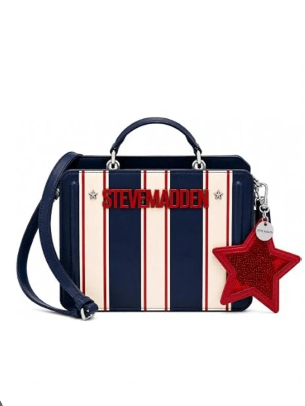 Steve Madden Bevlynn Stripe Satchel Handbag